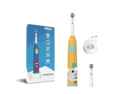Cepillo de dientes eléctrico recargable para niños con cabezales giratorios y diseño de dibujos animados. Incluye 2 cabezales. Nostalgia88