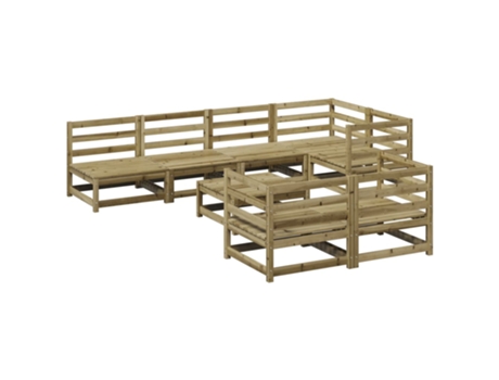 Conjunto 8 de sofás de jardín VIDAXL madera de pino impregnada