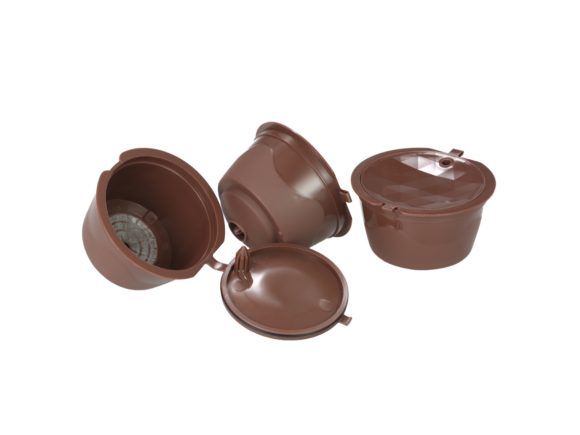 2026 Store-3pcs Cápsulas De Café Reutilizables Dolce Gusto Con Cuchara Y Cepillo Filtro Lavable