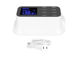 Concentrador De Escritorio Usb De 8 Puertos Con Carga Rápida Inteligente Y Estación De Carga Para Múltiples Dispositivos