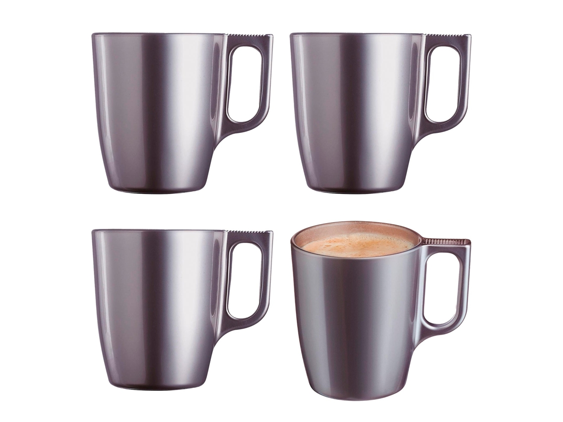 Pack de 4 Tazas LUMINARC (Ø6 x Ø 4 x 6.5 cm - Vidrio)