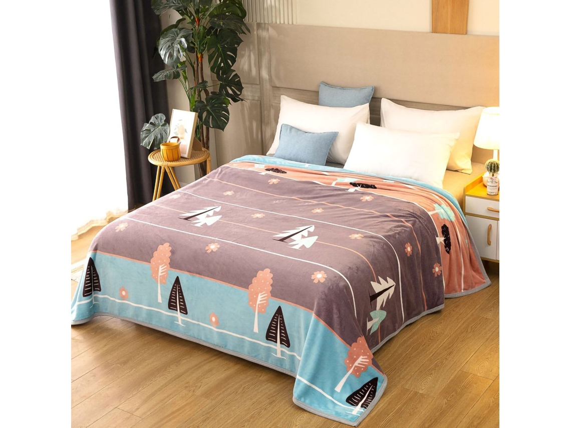 Manta Decorativa Con Estampado De Dibujos Animados De 150x200 Cm Para Sofá, Dormitorio, Oficina, Viajes, Poliéster Suave.