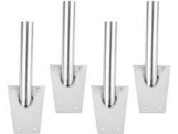 Soporte De Acero Inoxidable Para Mástil De Bandera Exterior, Juego De 4