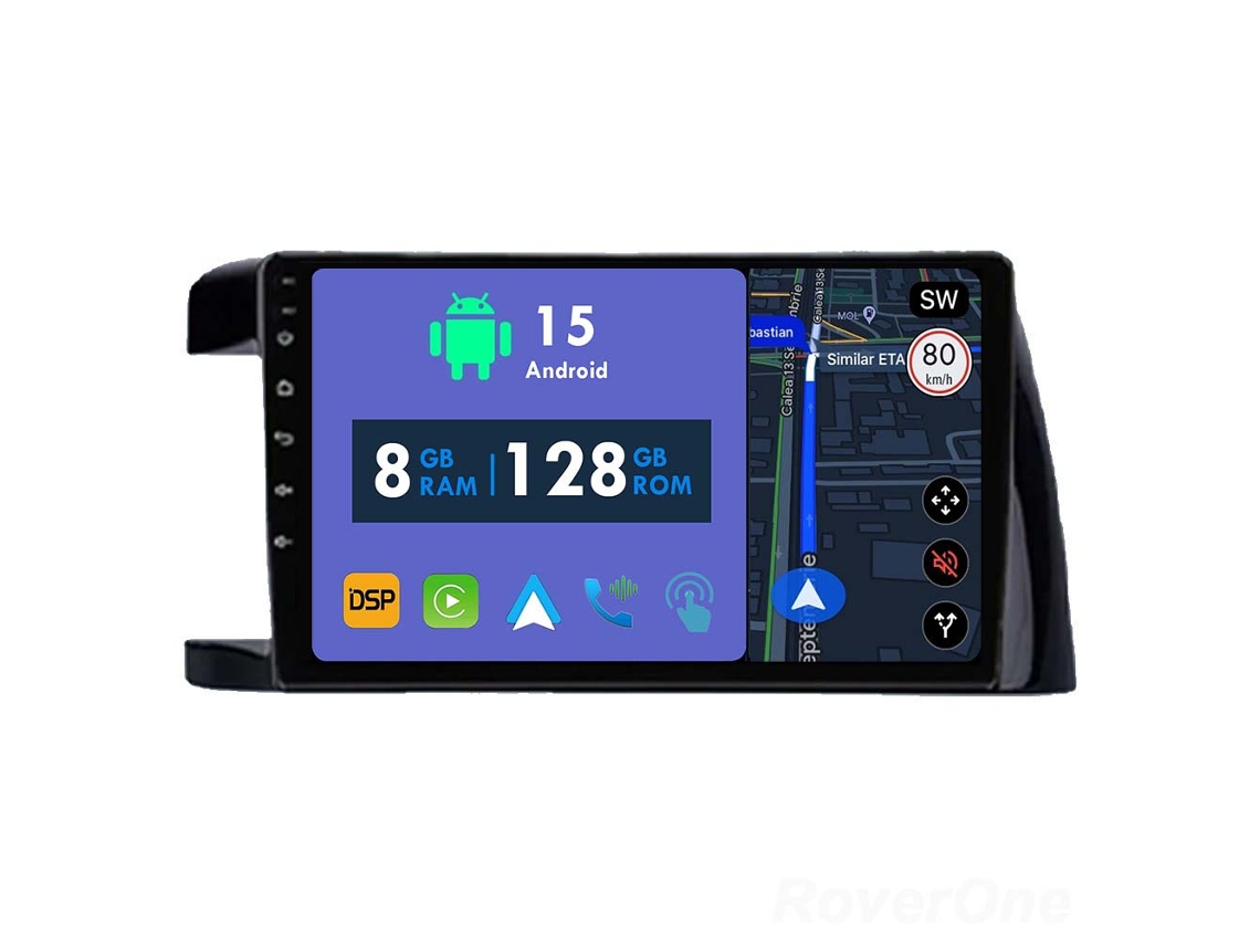 Coche Radio Android Auto Autoradio 8GB RAM 128G ROM CarPlay Navegación GPS Pantalla Táctil RoverOne para Toyota Wish XE10 2003 - 2009