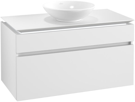 Villeroy &amp Boch Legato Vanity unit B572 1000x550x500mm centrada en el lavabo iluminación LED