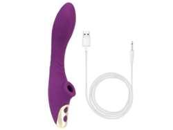 Vibrador de masaje de succión de silicona recargable con 9 modos para mujeres (púrpura) YIZHOOD