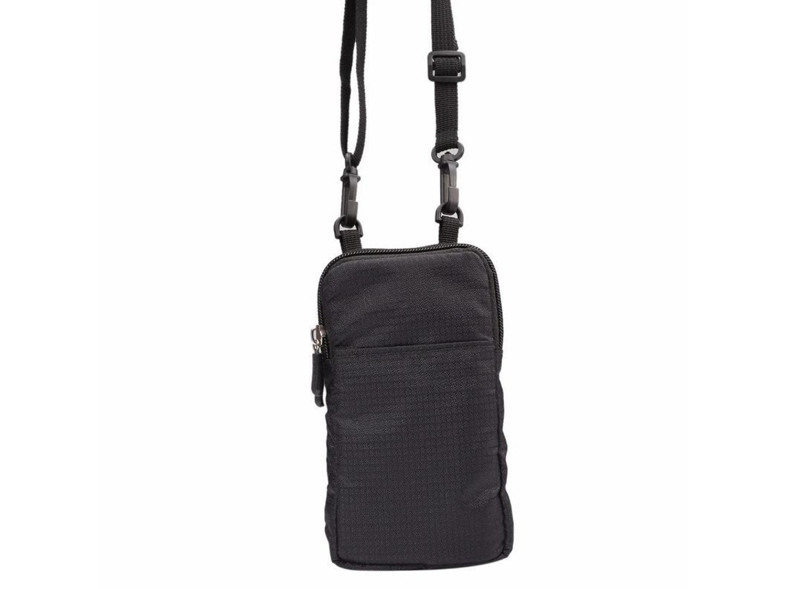 Bolso bandolera 2026 para teléfono móvil y equipamiento deportivo para exteriores con tres compartimentos separados (negro)