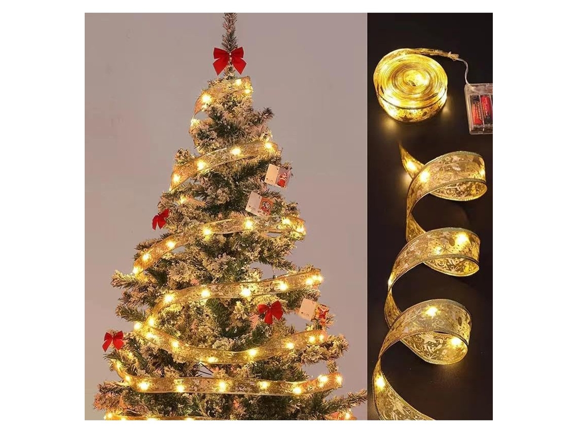 Tira De Luces Led Cinta Con Luz 10M Metros 100 Led Decoración De Salon Árbol De Navidad Fiestas Cadena De Luz. COSHANO