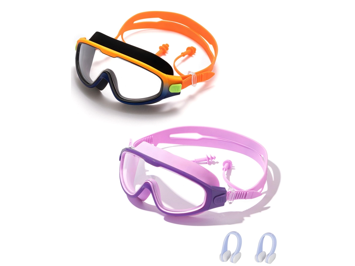 Gafas de natación para niños de 6 a 12 años, con amplio campo de visión, protección UV, antivaho y a prueba de fugas. Ideales para niños y niñas.