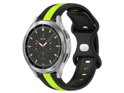 Pulsera de silicona bicolor con cierre de mariposa, de 20 mm, para Samsung Galaxy Watch 4 Classic.