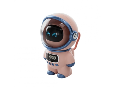 Altavoz Bluetooth Smart Astronaut Ai Tarjeta de memoria Computadora interactiva Audio Reloj Alarma Regalo creativo Rosa