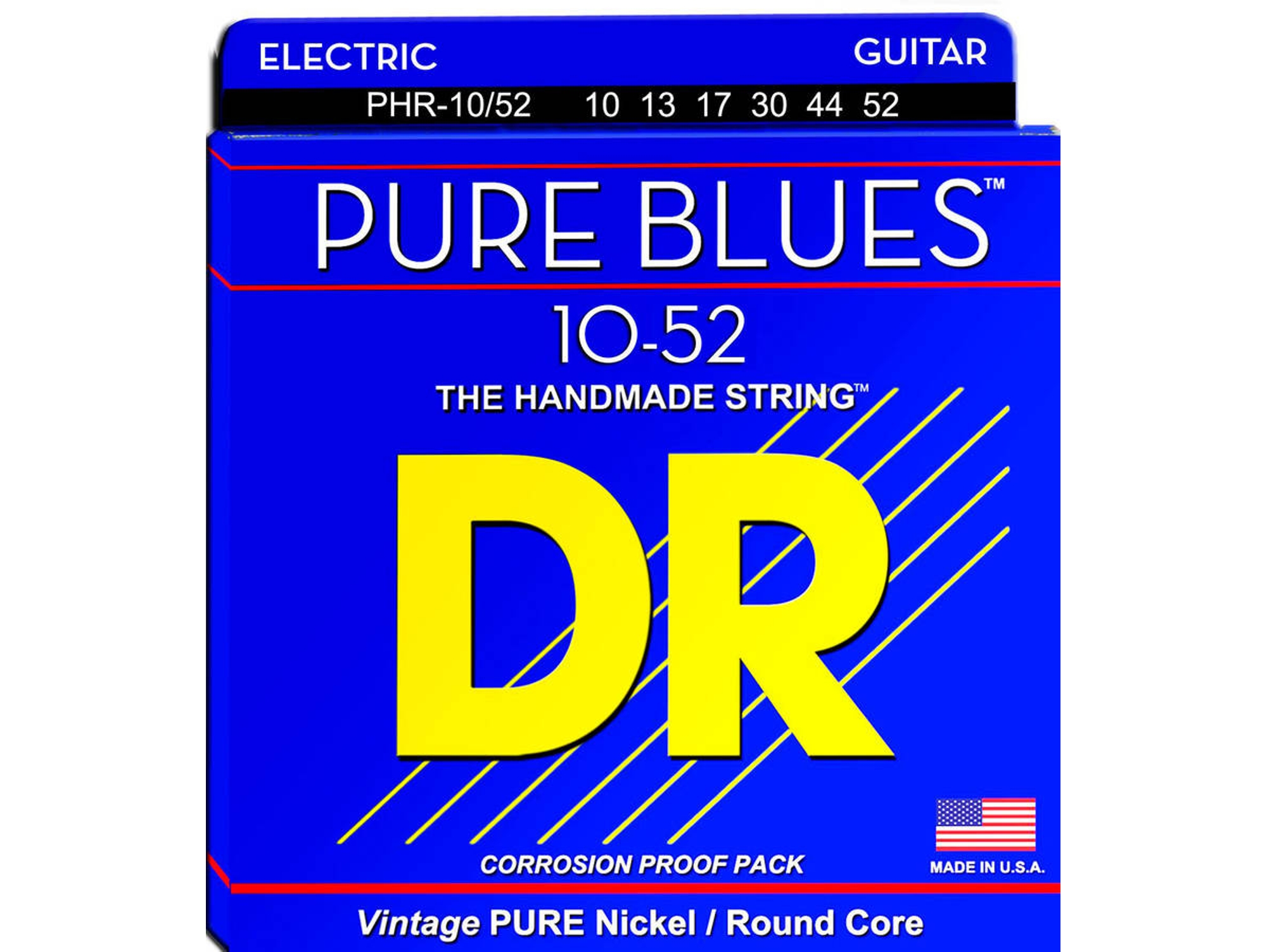 Juego de Cuerdas Guitarra Eléctrica DR PHR-10/52 Pure Blues (0.10 - .013 - .017 - .030 - .044 - .052 - Níquel)
