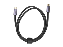 Cable Usb 4.0 Tipo C A Tipo C, 20 Gbps, 8k, 60 Hz, Pd100w, 1 M, Nylon, Gris Espacial