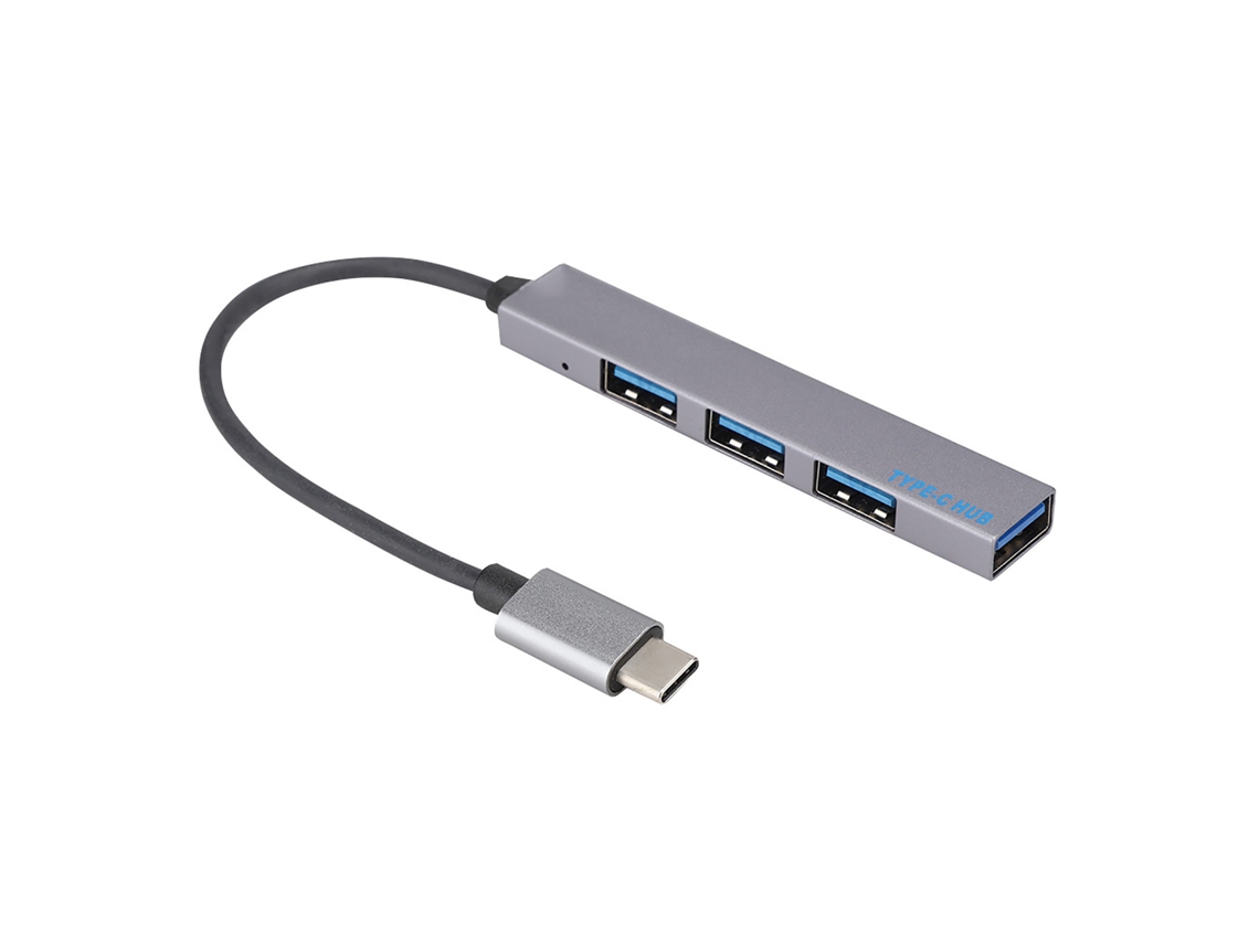 Adaptador Portátil Ay100 Con Estación De Acoplamiento Usb-c 4 En 1 Y 4 Puertos Usb 2.0.