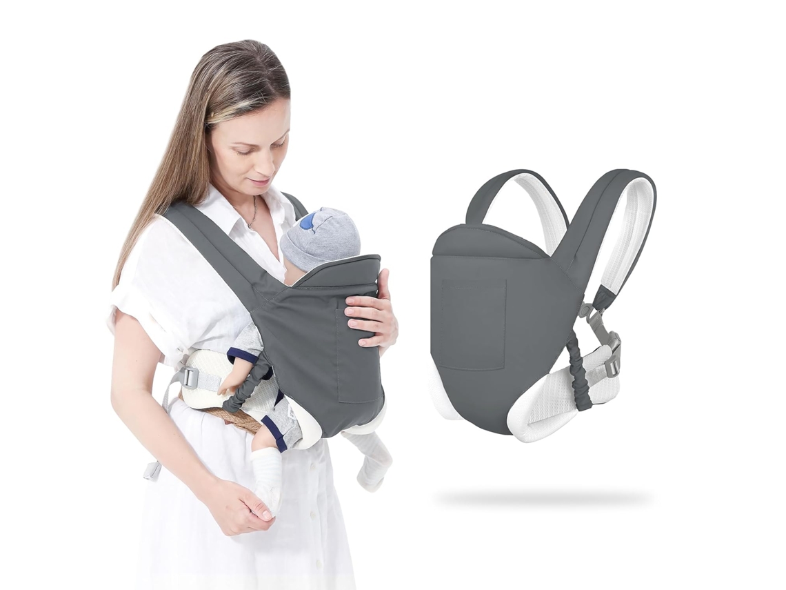 Portabebés versátil, ligero y transpirable con tamaño ajustable, apto para bebés de 3 a 18 meses. CZHHMART