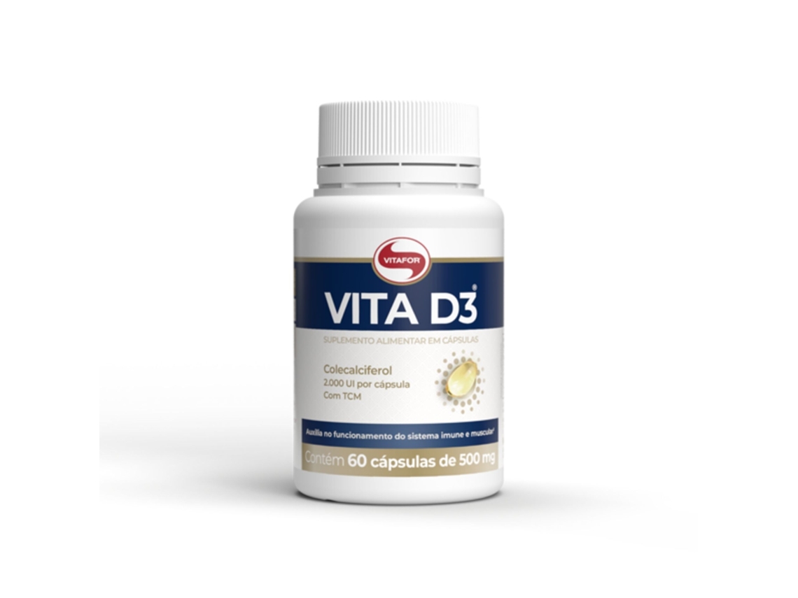 Complemento Alimentar VITAFOR Vita D3 (60 Cápsulas)