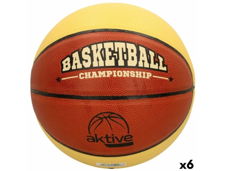 Balón de Baloncesto AKTIVE 5 Beige Naranja PVC 6 Un