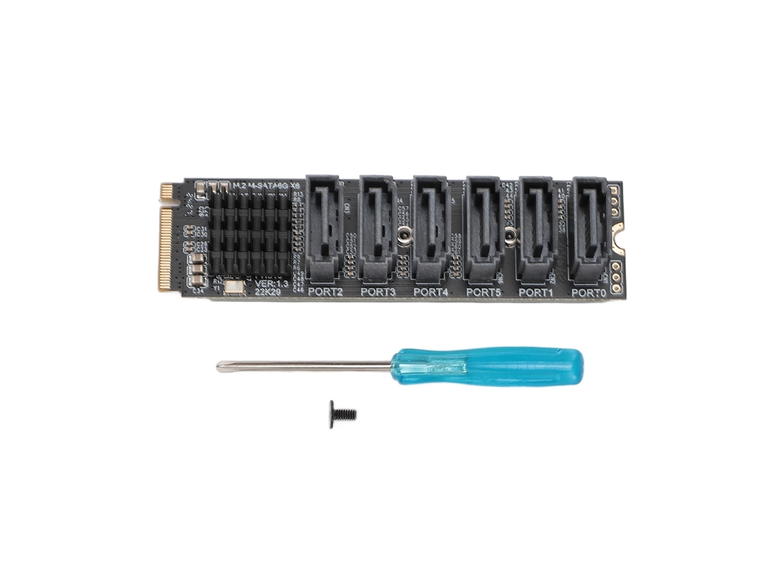 Tarjeta Adaptadora M.2 A Serial Ata3.0 6gbps Pcie3.0 Asm1166 Con Indicador Inteligente