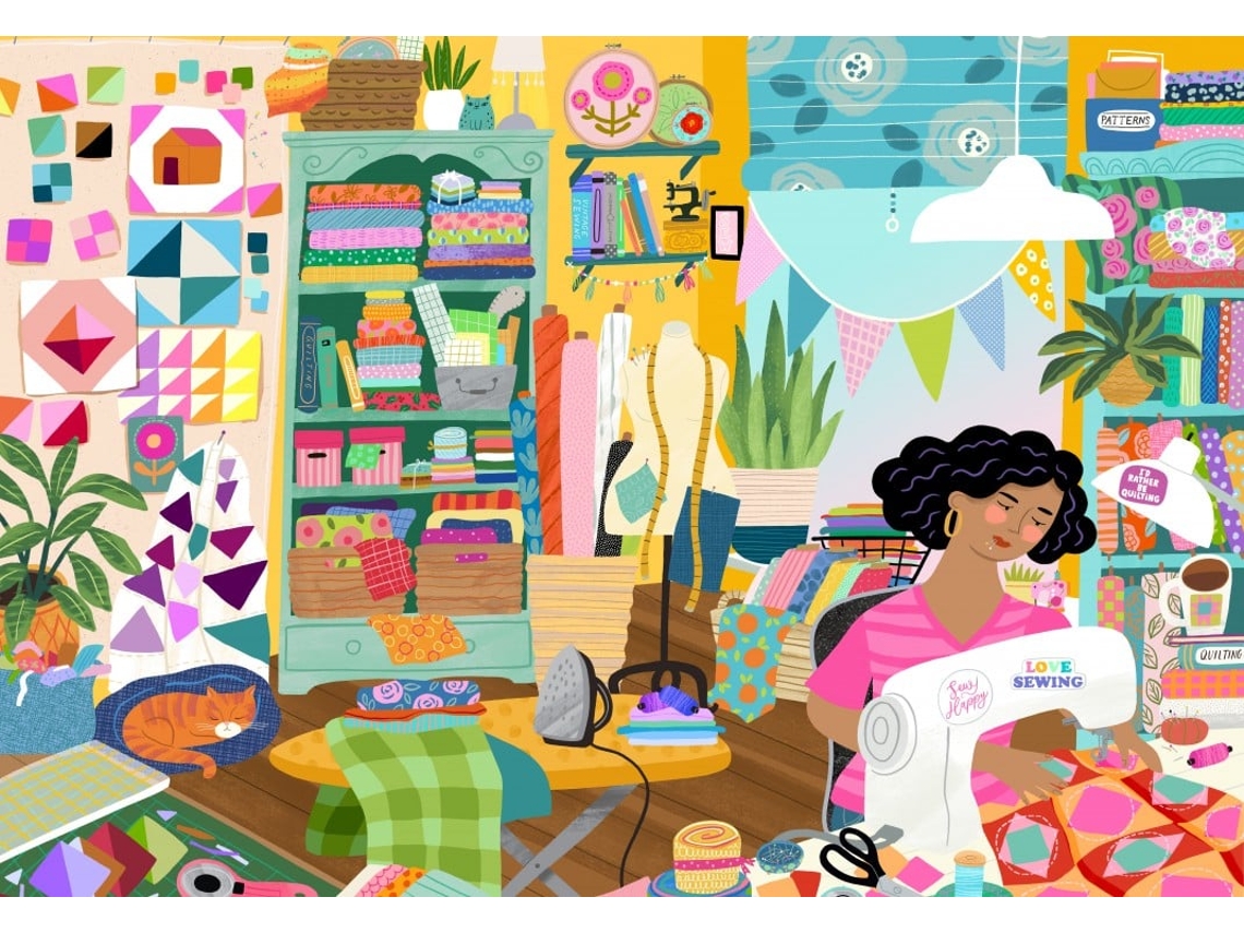Piezas de rompecabezas Peace My Happy Place Sewing Room 1000 piezas