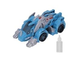 Carro Dinossauro Elétrico Transformável Com Luz Led, Música E Spray Azul