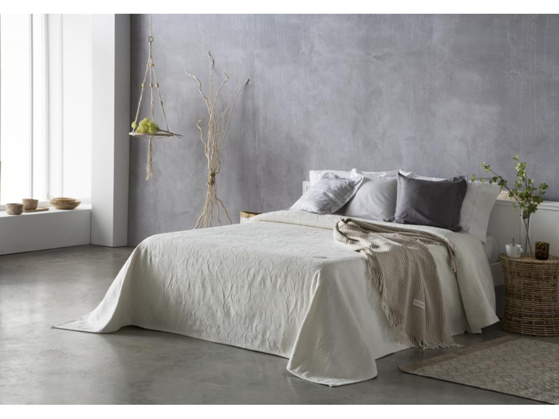 Colcha GUY LAROCHE Fleur (Gris - 230 x 270 cm - 70% algodón, 30% poliéster)