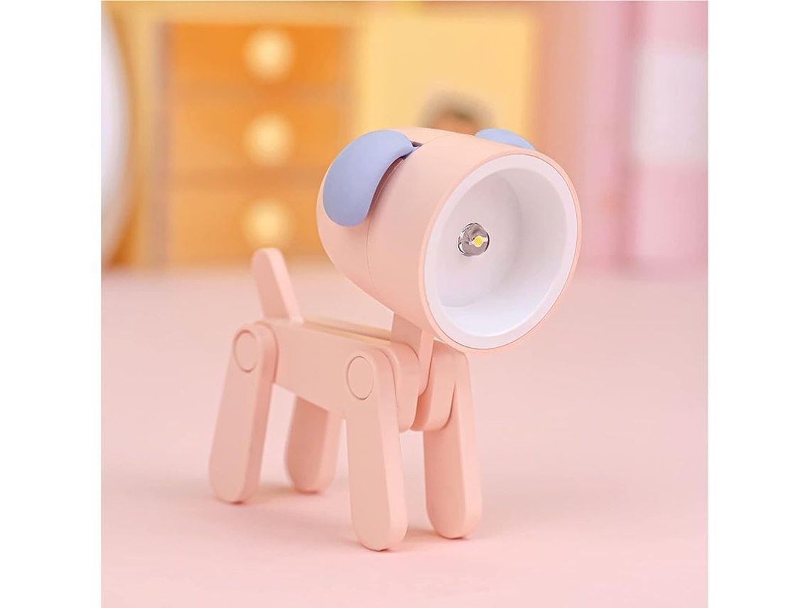 2026-22523-lámpara De Mesa Con Soporte Para Teléfono Forma De Perro Regulable Luz Nocturna Led Segura Para Niños