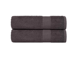 Toallas De Mano 2 Piezas Antracita 50x100cm 360gsm 100 Algodón Wsd367572