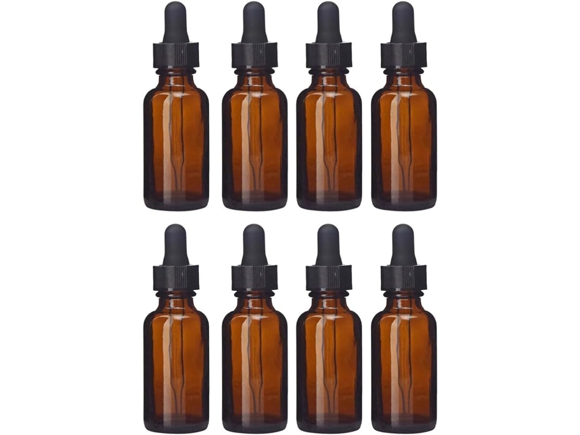 Set de 8 frascos de vidrio para perfume de mujer, mini frascos cuentagotas, envases de vidrio para Vayotoy
