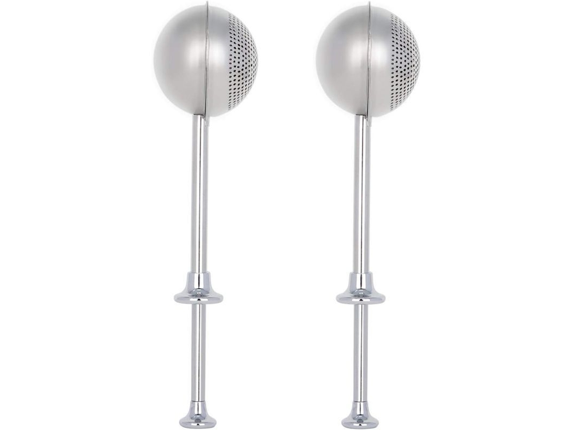 Mezclador de azúcar glas Linjou de acero inoxidable 304 para repostería y panadería, 2 piezas, color plata.