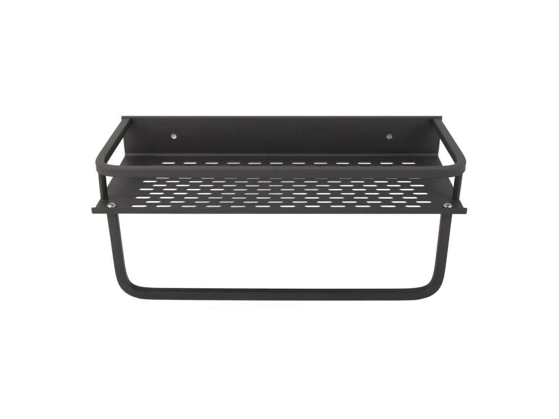 Organizador de ducha de aleación de aluminio gris con gran capacidad de 30 cm