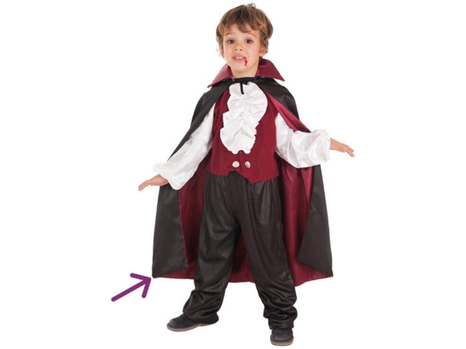 Capa DISFRAZZES De Vampiro Reversible Infantil (Talla: 10 a 12 años)