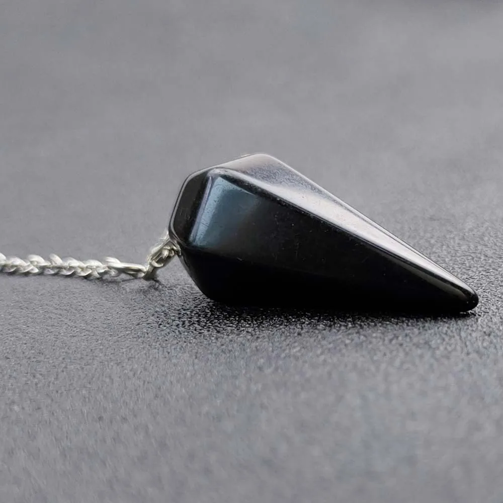 Colgante Hexagonal De Cristal De Obsidiana Natural