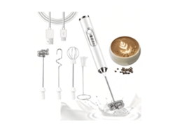 Espumador de leche, batidora eléctrica con tres velocidades ajustables, apta para café, capuchino, chocolate caliente y huevos (claras) Cuich