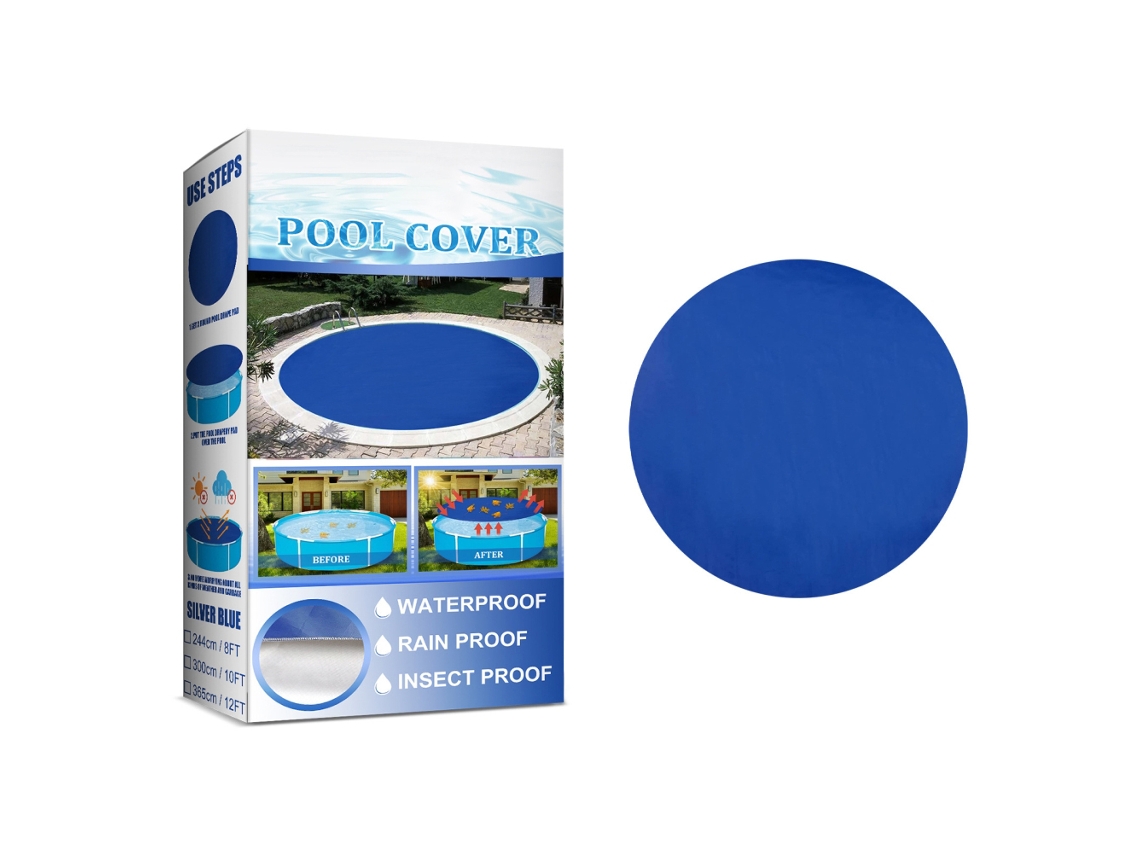 Cubierta Anti-evaporación Solar Para Piscinas Redondas - Resistente Al Polvo Y Al Agua