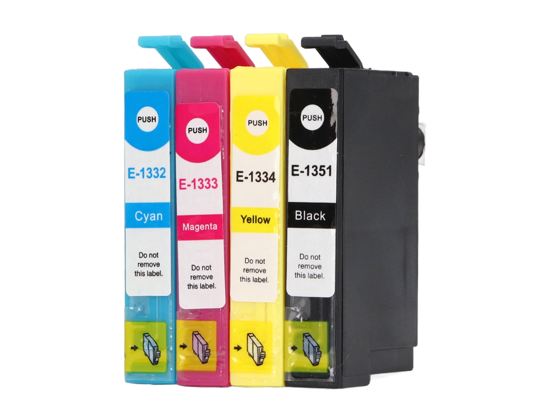 4 Cartuchos De Tinta Negra, Cian, Magenta Y Amarilla Para Stylus T1351, T1332, T1333 Y T1334.
