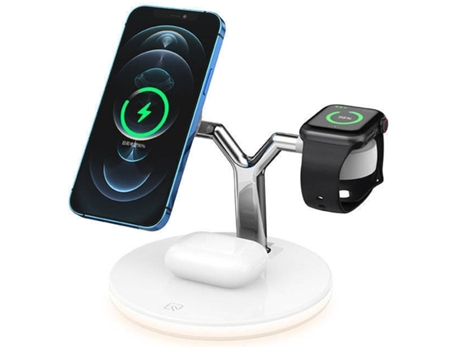 Estación de Carga Sem Mag Safe Base para iPhone 12 Pro Max/12 Mini/12 Pro/12 YIZHOOD Blanco