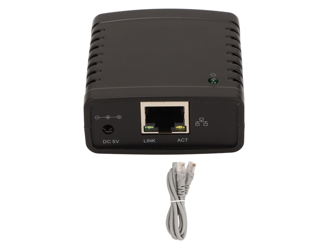 Servidor De Impressão Usb Com Porta Rj45 Ethernet Lpr Compartilhamento De Impressora 10/100mbps Adaptador Eu Plug