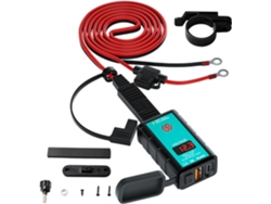Cargador Usb Para Teléfono De Motocicleta, Voltímetro, Led, Resistente Al Agua Y Al Agua.
