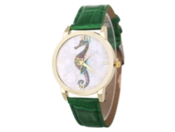 Reloj De Pulsera Analógico De Cuarzo Con Correa Pu Zhoulianfa Para Mujer Y Hombre (verde)
