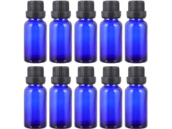 Nuobesty Juego De 15 Frascos De Vidrio Azul De 20 Ml Para Aceites Esenciales Con Tapas Grandes Y