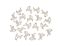 20 clips de papel de hierro antirrobo, ligeros y resistentes, con forma de animalito colorido, para taller.