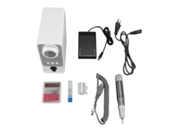 Taladradora de uñas profesional KKML de 35000 RPM con pedal, rotación hacia adelante y hacia atrás, enchufe eléctrico europeo para manicura y pedicura.