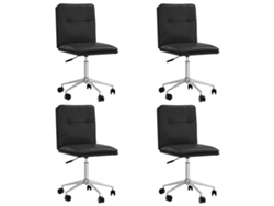 Maison Exclusive - Sillas De Comedor 4 Unidades Cuero Sintético Negro