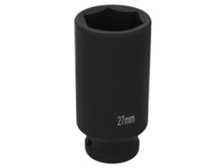 Vaso De Impacto Profundo Métrico De 27/30 Mm, 6 Puntas, Accionamiento Neumático De 1/2 Pulgada, Acero