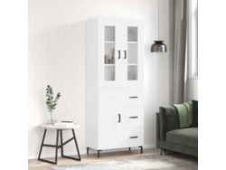 Aparador Alto Madera Contrachapada Blanco 69,5x34x180 Cm