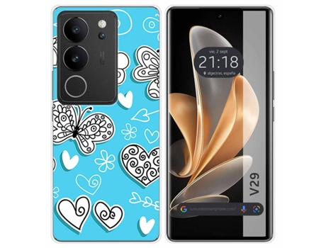 Funda Diseño Mariposas para Vivo V29 5G TUMUNDOSMARTPHONE Silicona Multicolor