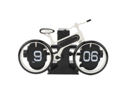 2026-reloj Flip En Forma De Bicicleta Retro Mecánico De Mesa Operado Por Baterías Para Hogar Oficina Blanco
