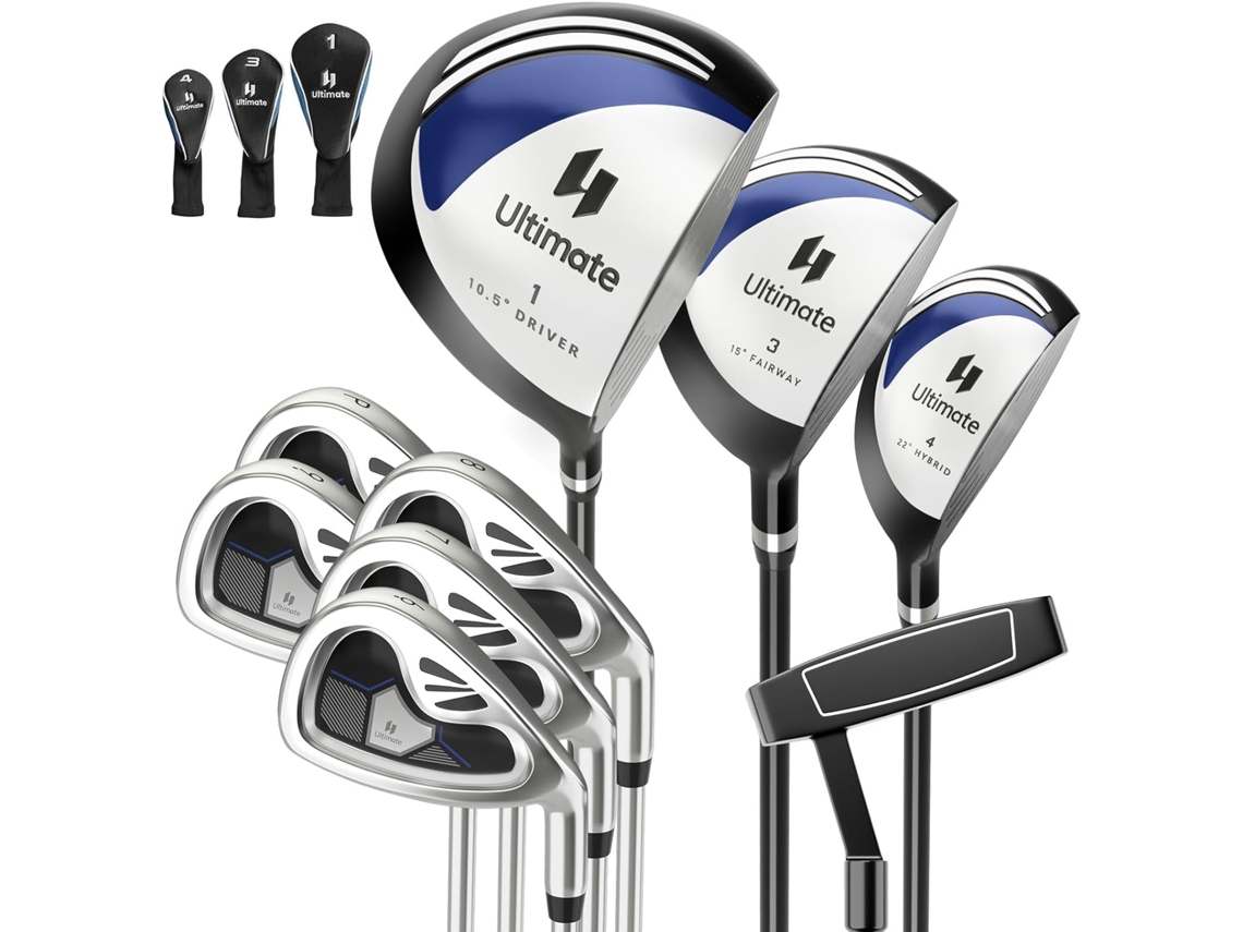 COSTWAY Juego completo de palos de golf de 9 piezas para hombre Unidad de aleación