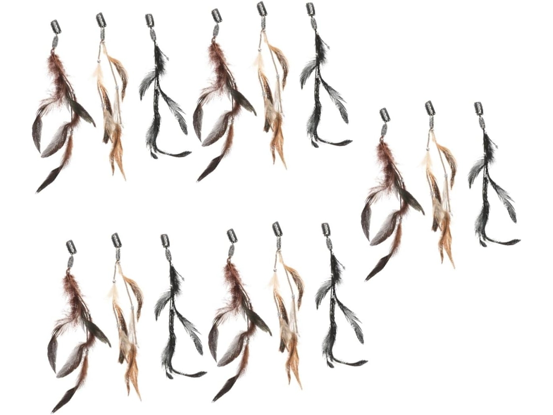 30pièces Extensións De Cabello Plume Vintage Accessoires Coiffure Pour Mujers Festivals Et Cosplay