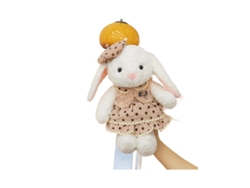 Pelúcia Coelho com Boina Estilo Chanel Marrom CHABERLU